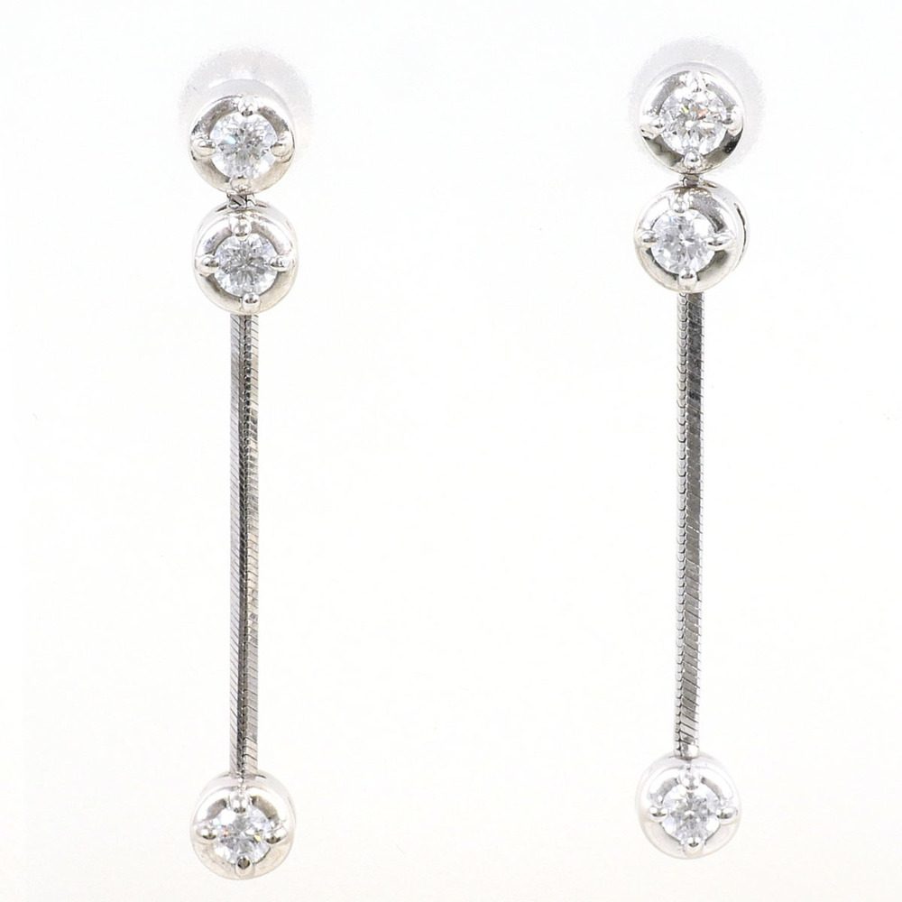 VINTAGE 18k Silver Diamond Earrings